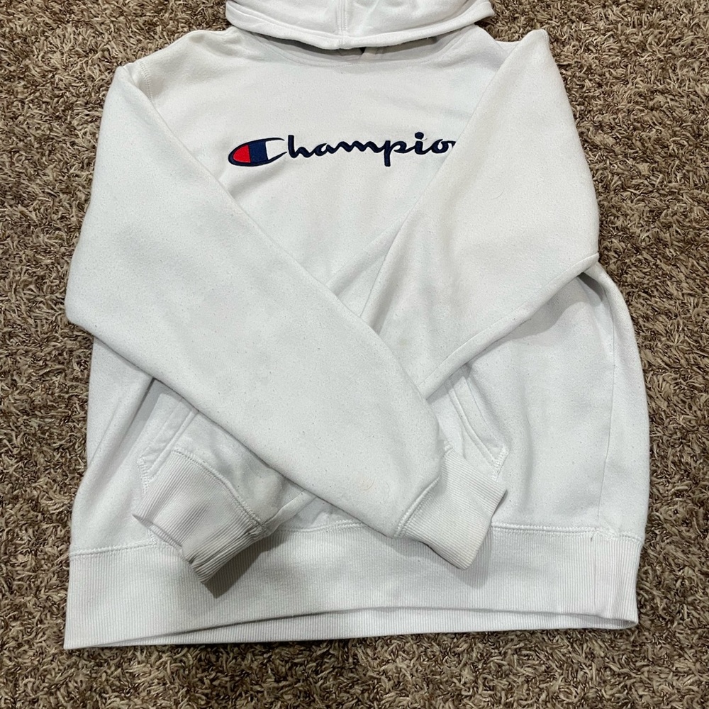 White champion hoodie
